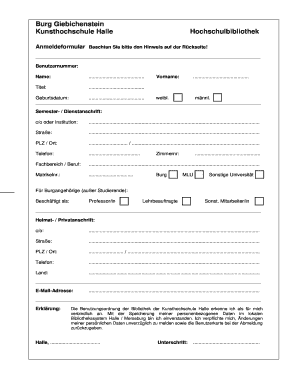 Anmeldeformular