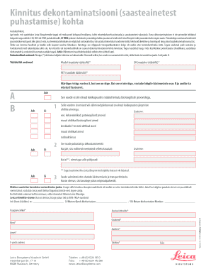 Decontamination Confirmation Form