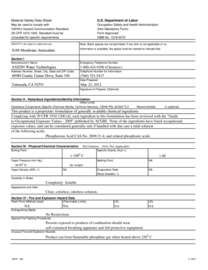 Material Safety Data Sheet for Antiscalant