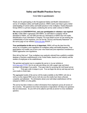 OSHA Workplace Safety and Health Practices Survey