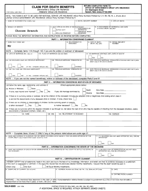 Claim for Death Benefits