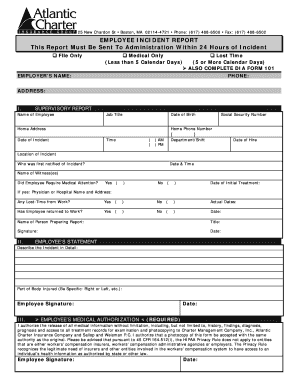 Employee Incident Report