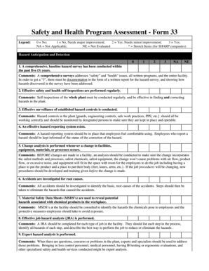 Safety and Health Program Assessment Form 33