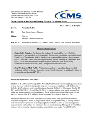 Patient Safety Initiative Hospital QAPI Worksheet 2013