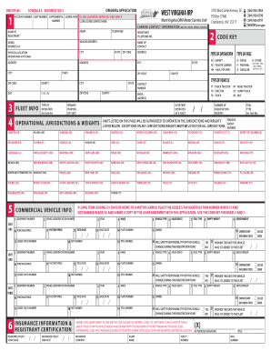 West Virginia IRP Schedule A Application