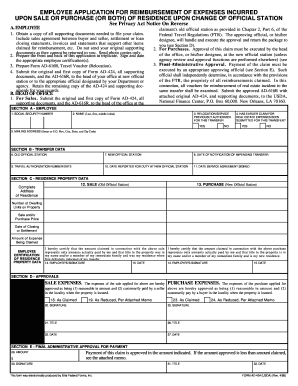 Employee Residence Expense Reimbursement Form