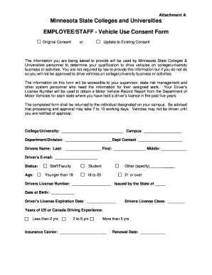Minnesota Vehicle Use Consent Form