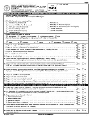 Missouri Tax Registration Application