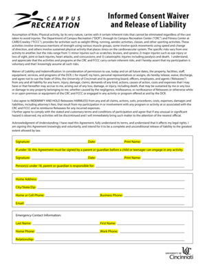 Informed Consent Waiver and Release of Liability