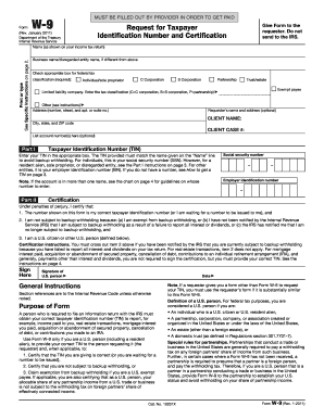 W9 Form Notice for Child Care Providers