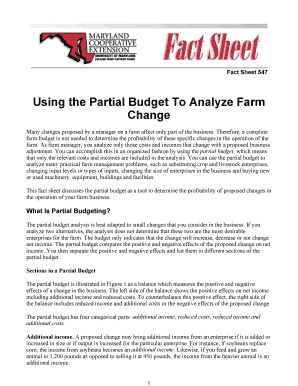 Small business budget spreadsheet - Using the Partial Budget To Analyze Farm Change - Agricultural ... - aae wisc