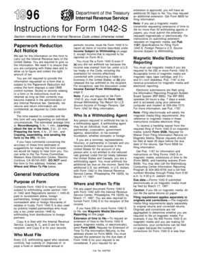 Form 1042-S Instructions