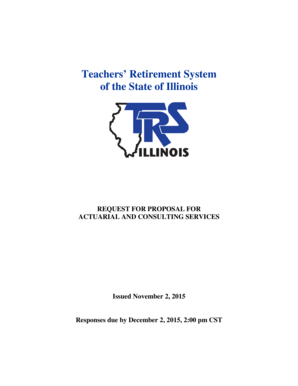 It consulting template - RFP Actuarial Consultant - Illinois Teachers Retirement System - trs illinois