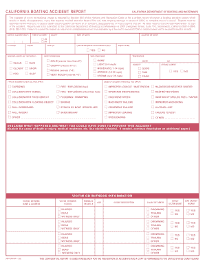 California Boating Accident Report