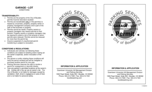 Garage and Lot Permit Application