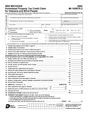 Michigan Homestead Property Tax Credit Claim