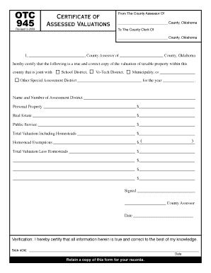 Oklahoma Property Tax Exemption Form