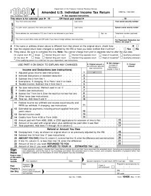 Amended US Individual Income Tax Return