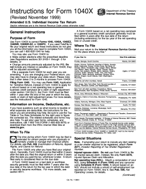 Amended US Individual Income Tax Return