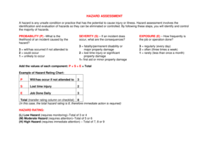 Hazard Assessment Form