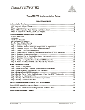 Timeline for implementation - TeamSTEPPS Implementation Guide - AHRQgov - ahrq