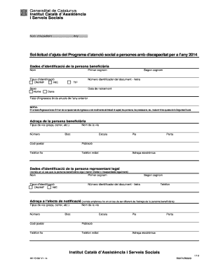 Catalonia Social Assistance Program Application