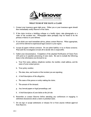 Notification of Claim Form