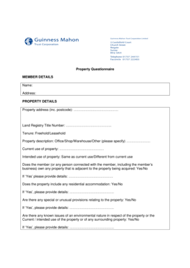 Property Questionnaire