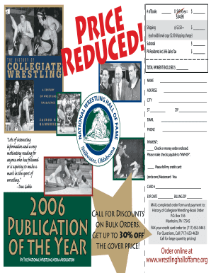 Wrestling Book Order Form