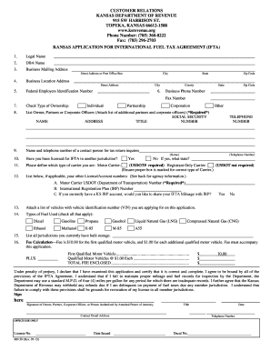 Kansas IFTA Application