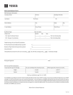 HSA Contribution Form