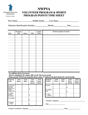 Volunteer time-points sheetpub