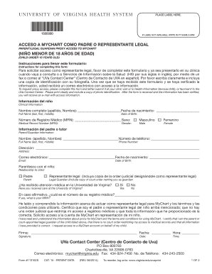 University of Virginia Health System Proxy Access Form