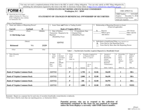 Form 4 Statement of Changes in Beneficial Ownership of Securities