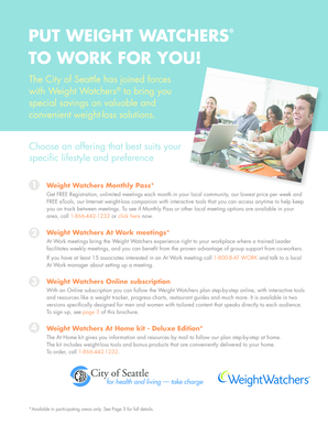 City of Seattle Weight Watchers Reimbursement Form
