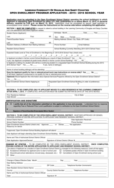 Open Enrollment Program Application