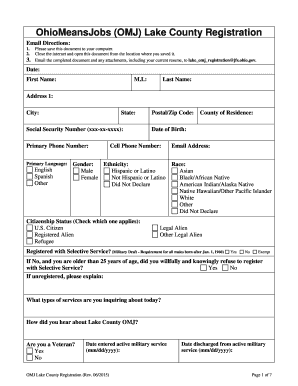 OhioMeansJobs Lake County Registration Form