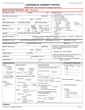 California Tuberculosis Morbidity Report