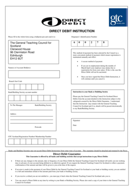 Direct Debit Instruction Form
