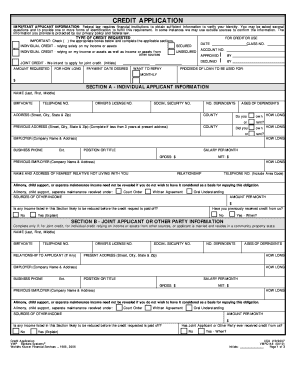 Credit Application Form