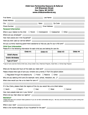 Child Care Referral Application