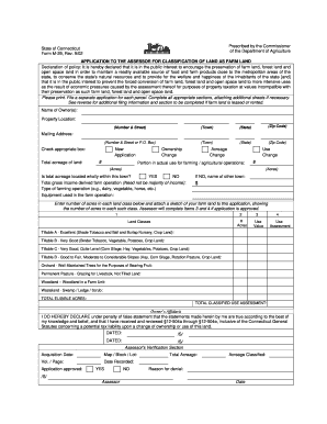 Connecticut Farm Land Classification Application