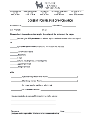 Consent for Release of Information