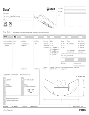 Sona Direct/Indirect Lighting Order Guide