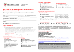 Student Accommodation Request Form