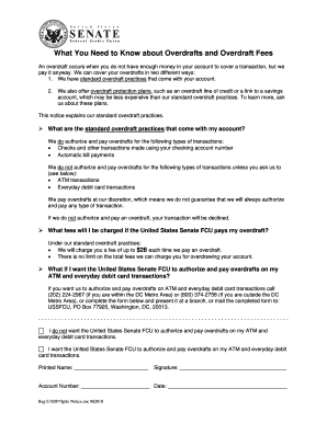 Overdraft Practices Notice