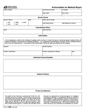 Authorization for Medical Report