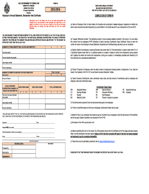 Gibraltar Employer's Annual Statement Form P8