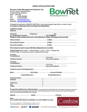 Credit Application Form