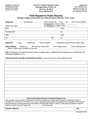 Michigan FOIA Request Form